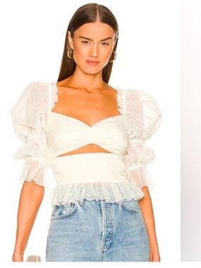 LPA Dolores Top in Ivory size S